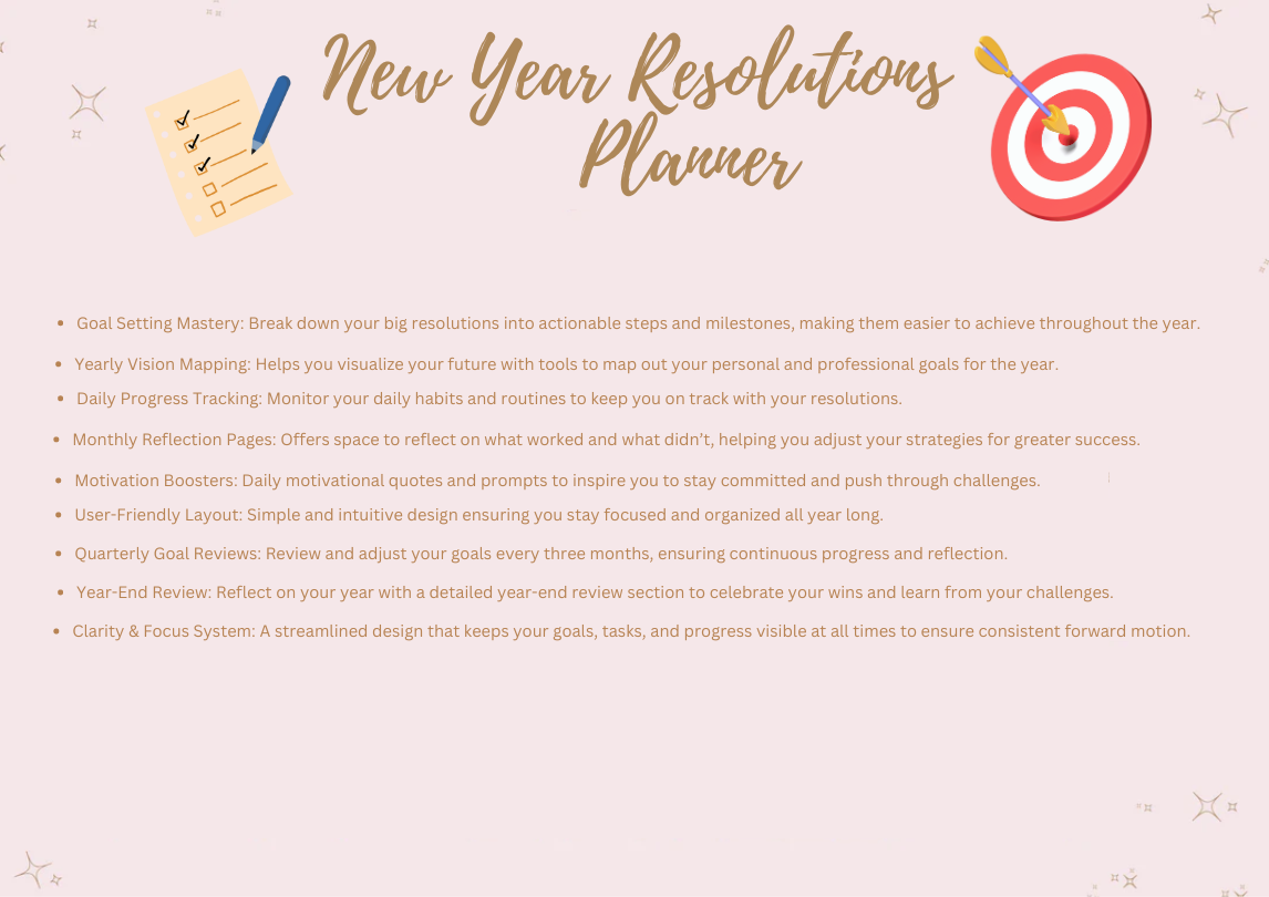 New Year Resolutions Planner